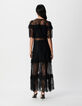 Schwarzes Maxikleid aus Spitze f&uuml;r Damen-2