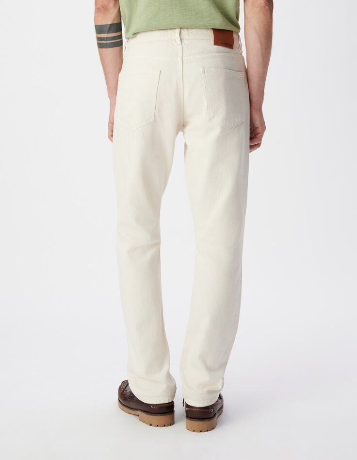 Serge Herren ecru gerade Jeans-3