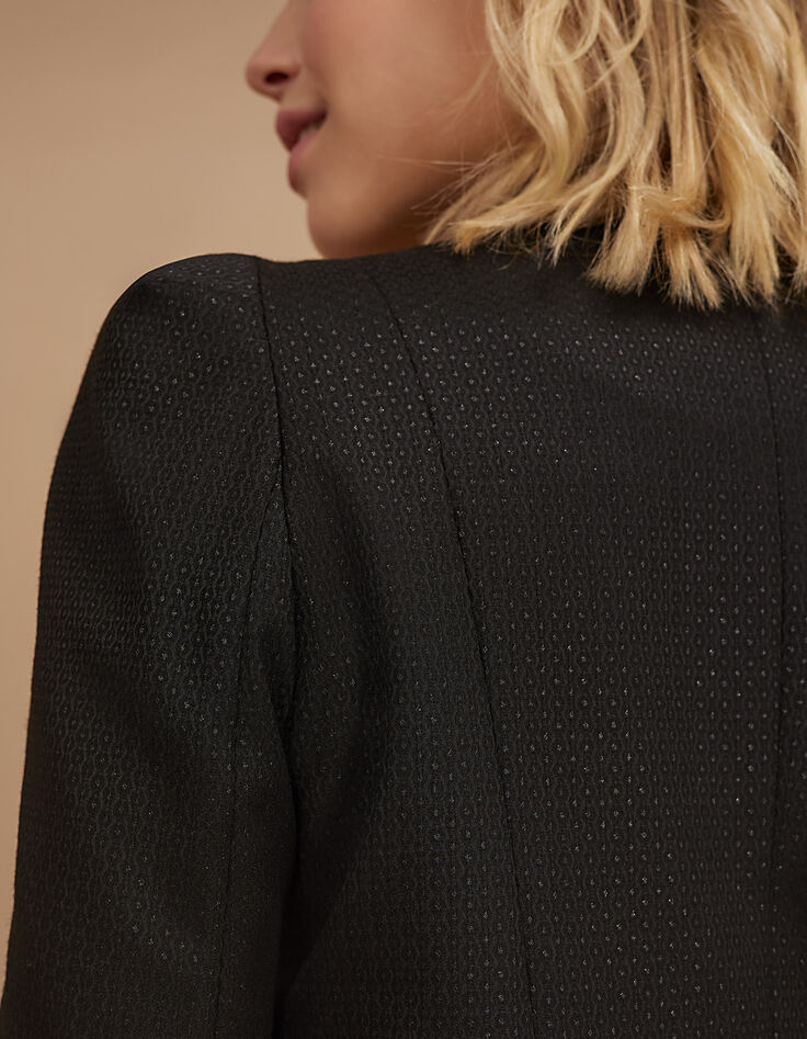 I.Code black short suit jacket-2