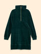 I.Code Midnight green ribbed velvet dress-6