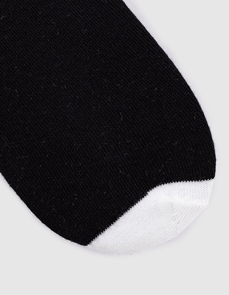 Zwarte sokken met hartjes metallic draad I.Code-2