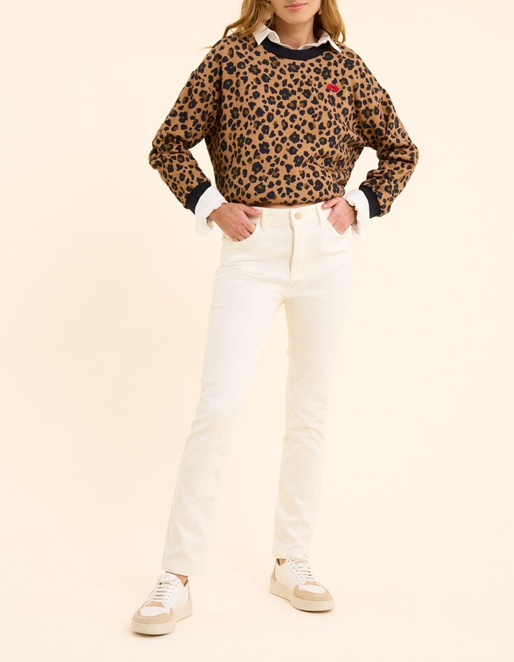 Ecru jurk met plantaardige bandana print I.Code-2 Ecru jurk met plantaardige bandana print I.Code-2