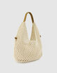 Hobo-Tasche beige geh&auml;kelt Damen-2