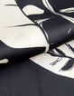 &Auml;rmelloses Satin-Top navy mit Blattprint f&uuml;r Damen-9