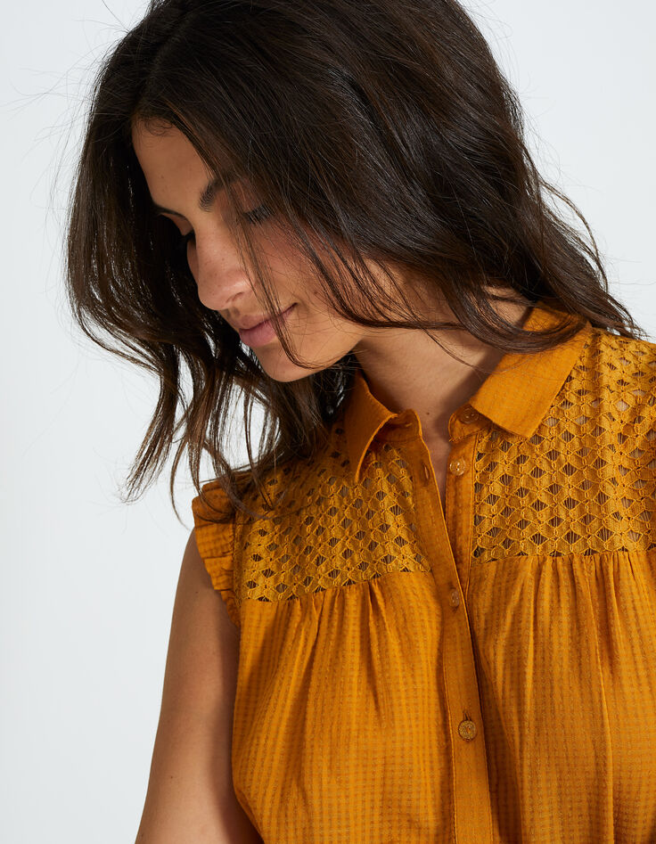 Gelbe Bluse ohne Ärmel I.Code-2 Gelbe Bluse ohne Ärmel I.Code-2