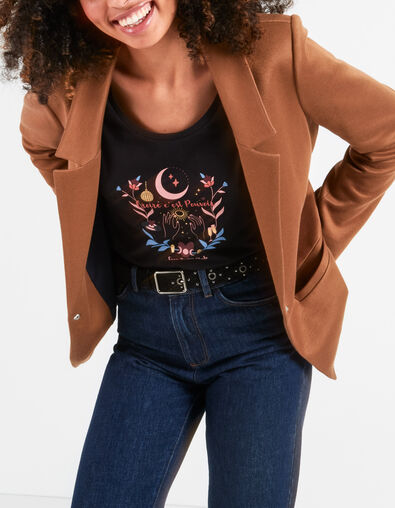 Veste caramel en maille I.Code
