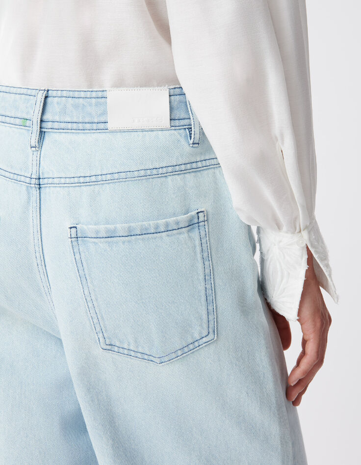 Blaue Jeans mit weitem Bein von Chisa f&uuml;r Frauen-5