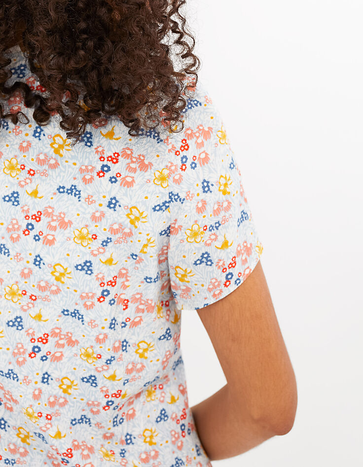 Vestido azul cielo estampado margaritas I.Code-5