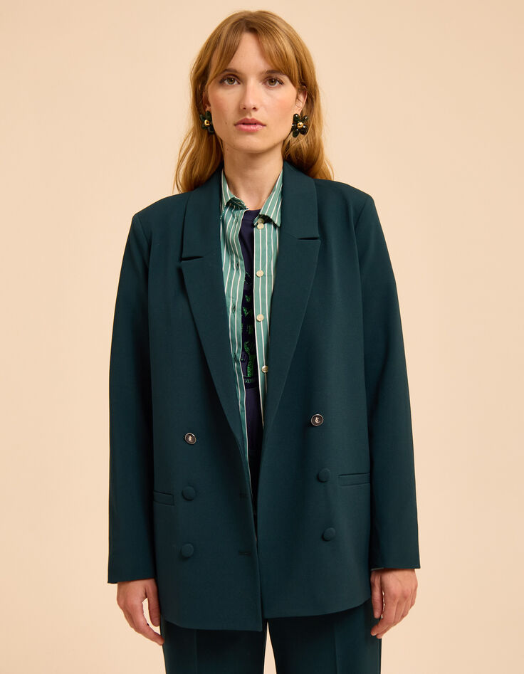 Grüne Anzugjacke mit überkreuzten Knöpfen Emma I.Code-3