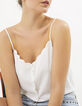 Weißes Lingerie-Top mit Stickerei I.Code-1