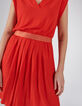 Robe abricot avec élastique rayé lurex or I.Code-3