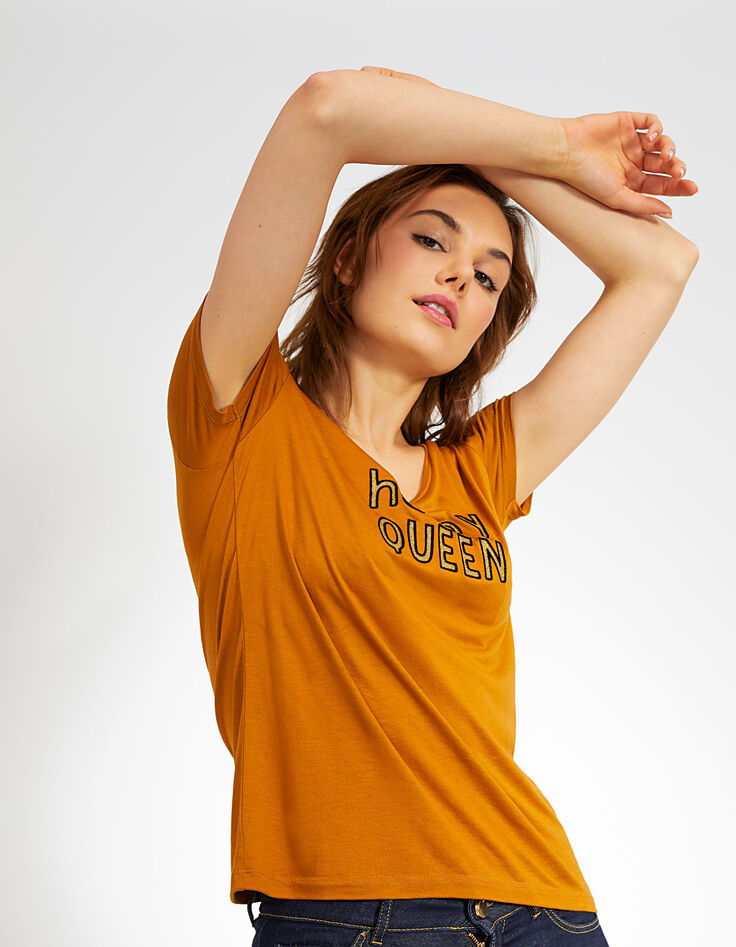 Tee-shirt ambre Happy Queen I.Code-2