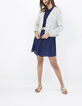 Cremeweiße Jacquard-College-Jacke I.Code-5