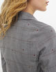 Veste grise esprit motard à motif prince-de-galles I.Code-5