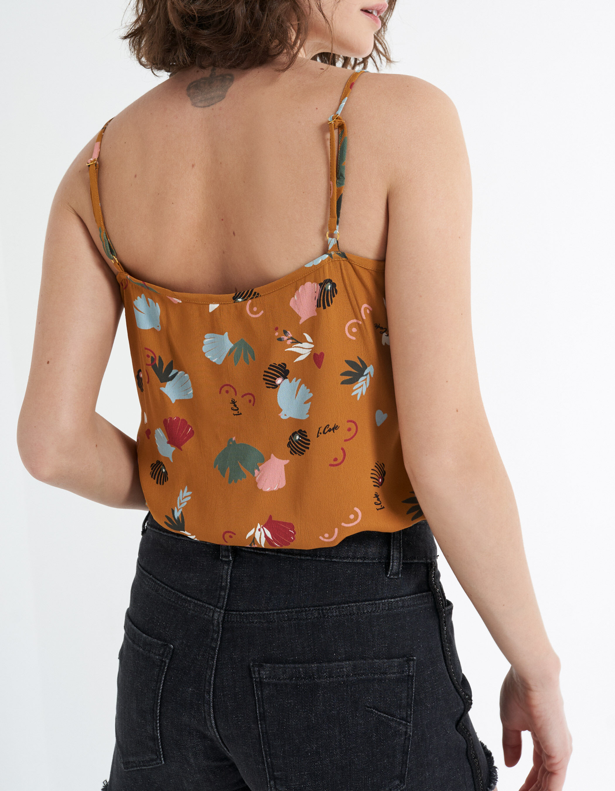 Top lencero marron deals