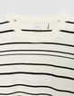 Wei&szlig;es Herren-T-Shirt mit schwarzem Streifendesign-5