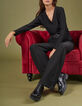 Combinaison noire maille brillante I.Code-1
