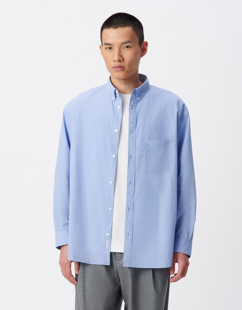 Loses Hemd blau Bio-Baumwolle Herren - IKKS