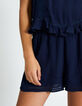 Combi short marine à bandes dentelle I.Code-6