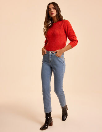 I.Code blue straight jeans with seam details