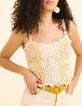 I.Code Top ecru crochet fine straps-1