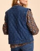 Blaue gesteppte Jeansjacke ohne &Auml;rmel I.Code-5