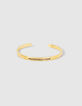 Bangle Up x I.Code engraved gold metal fine bangle-1
