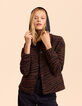 Blouson noir motif z&egrave;bre esprit teddy I.Code-3