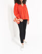 Bluse, Pünktchen-Jacquard, in Spicy Orange I.Code-6