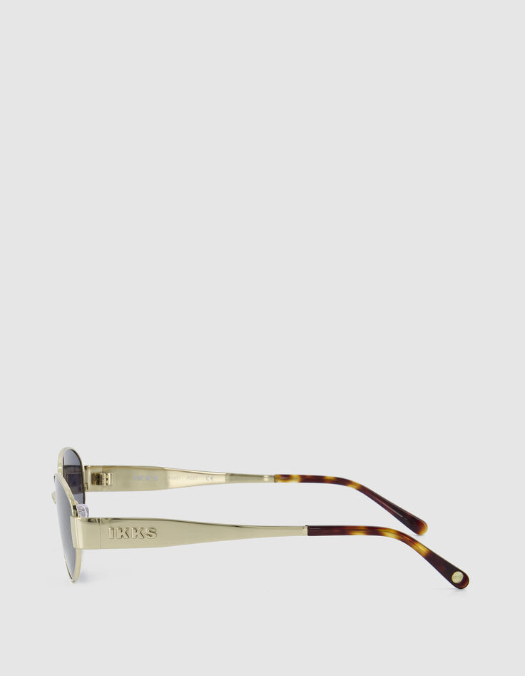 Dean ovale gelbe Metall-Sonnenbrille f&uuml;r Frauen-6