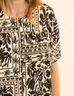 Ecru Pflanze Bandana Druck Top I.Code-5