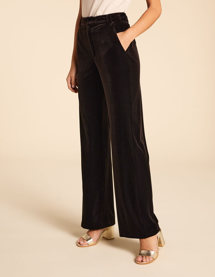 Pantalon de costume marron panne de velours I.Code-2