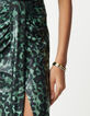 Gr&uuml;ner Rock mit Metallic-Camouflage-Print f&uuml;r Damen-4