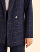 Marineblauer eleganter Blazer mit Karos I.Code-4