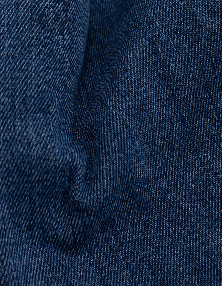 Pantalón vaquero recto azul con flecos I.Code-9