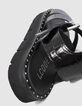 Sandales noires en cuir verni embossé croco I.Code-5