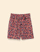 Rode short bloemenprint met ceintuur I.Code-5