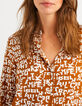 Chemise caramel imprimé maxi typo I.Code-4