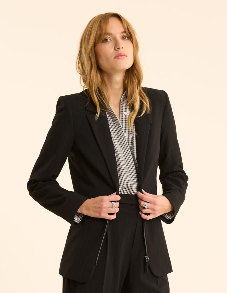 Grauer Blazer mit Tennisstreifen I.Code-3