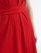 Rotes geripptes Kleid I.Code-4