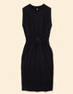 Robe longue noire taille élastiquée I.Code-6
