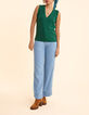 Pull vert sans manches tricot lurex I.Code-6