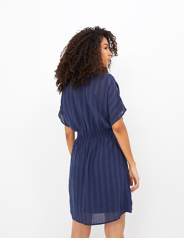 Marine jurk met knopen, strepen I.Code-4 Marine jurk met knopen, strepen I.Code-4