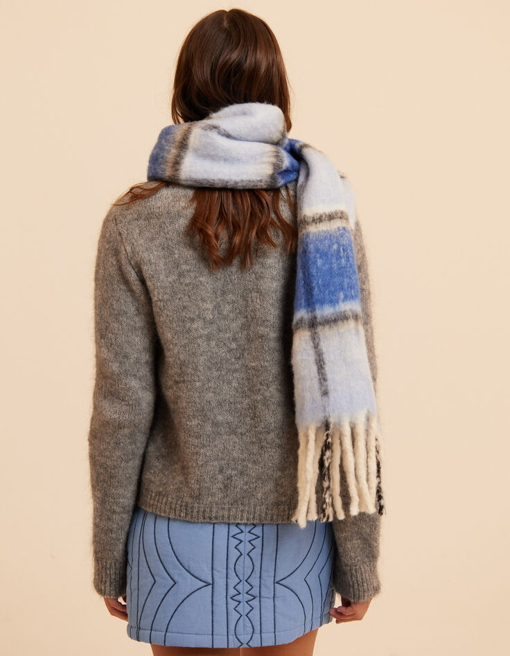 Echarpe bleue motif rayures I.Code-3