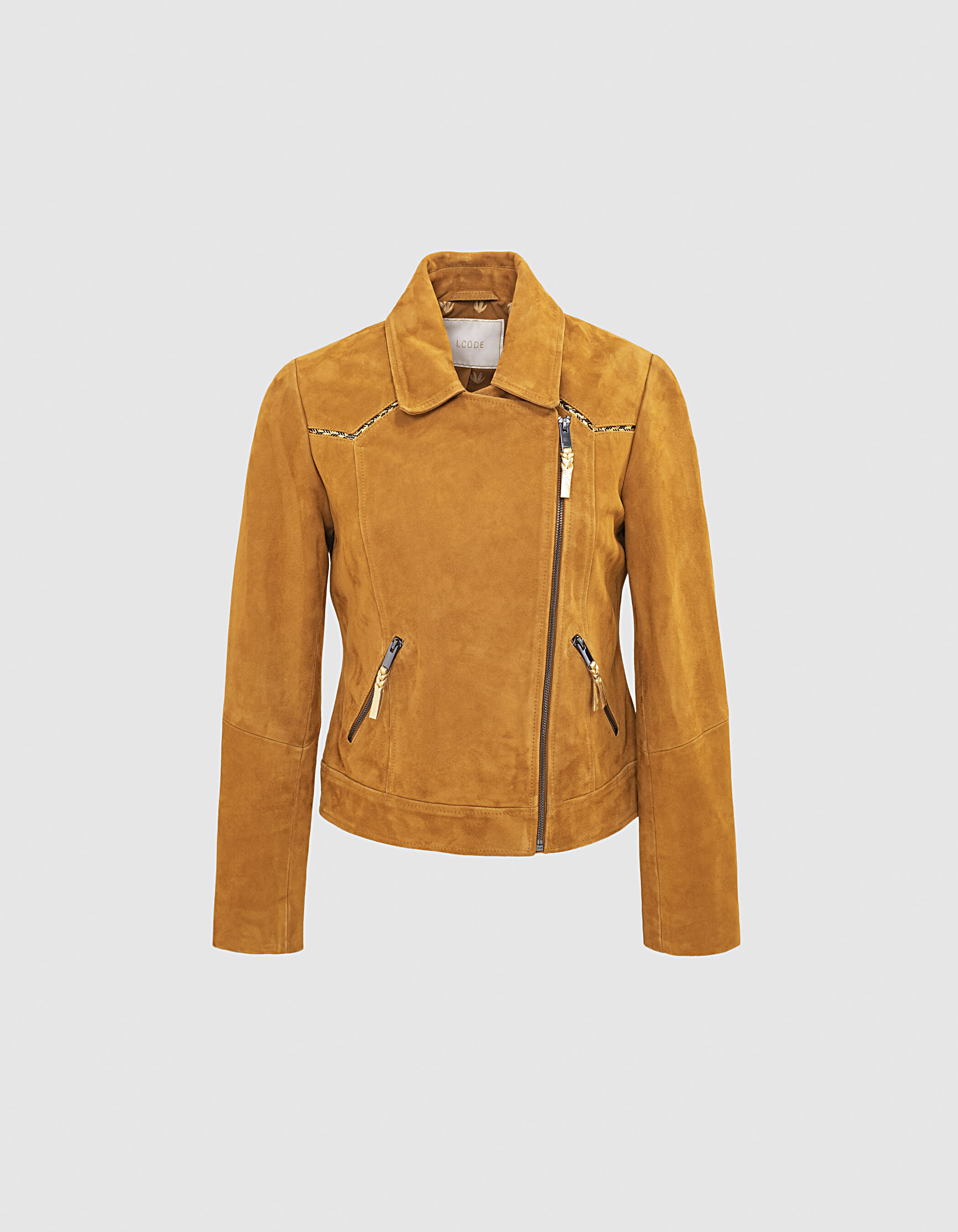 I.Code larch suede jacket
