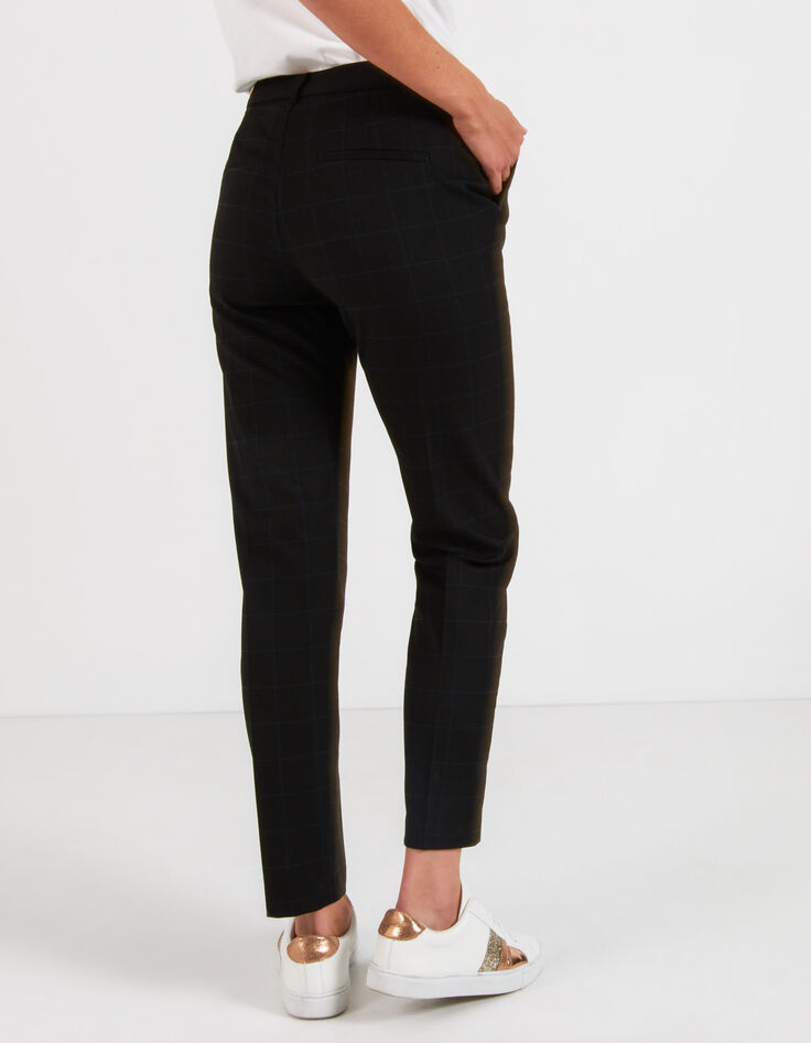 Pantalón negro city cuadros azules I.Code-2