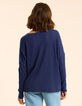 Blauer Lurex-Pullover Rippstrick mit Lochmuster I.Code-5