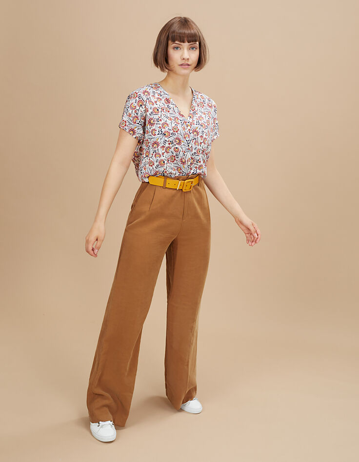 Pantalon large camel I.Code-4