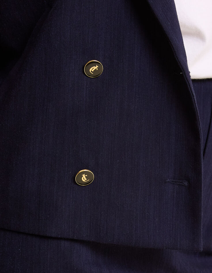Veste de costume marine faux-uni I.Code-6