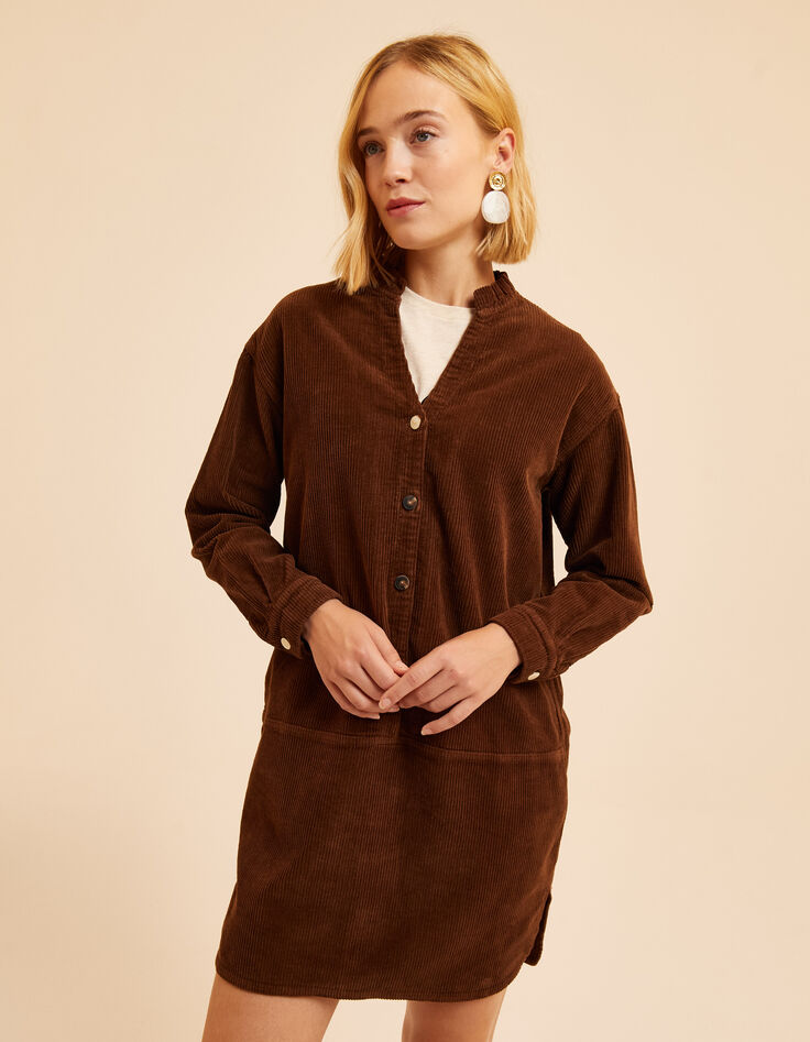 I.Code camel corduroy dress-1